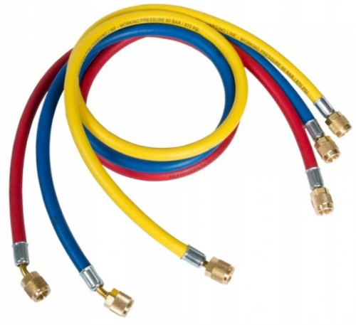 WĘŻE SERWISOWE DO KLIMATYZACJI  1/4 REFCO KPL 150cm CCL-60